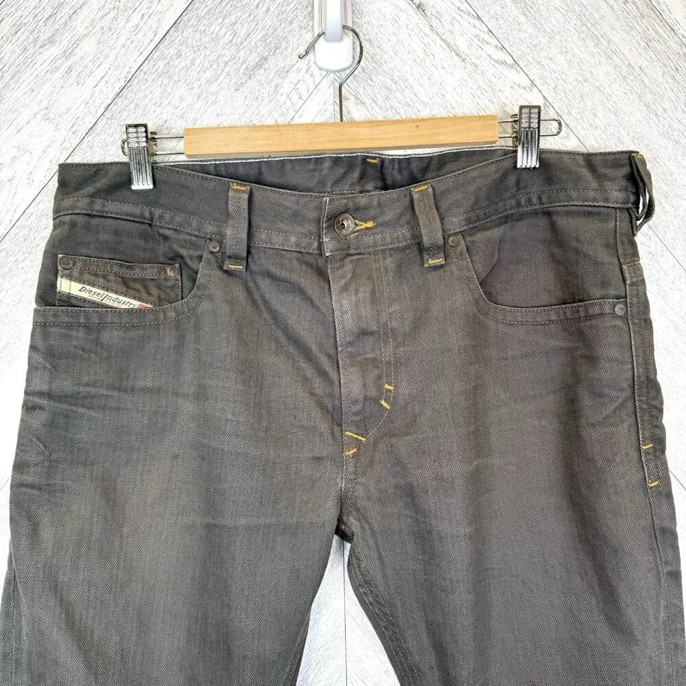 Diesel Jeans Thavar Slim Skinny Mens Size 34x34 Gray Denim 100% Cotton